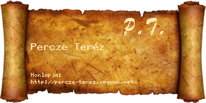 Percze Teréz névjegykártya